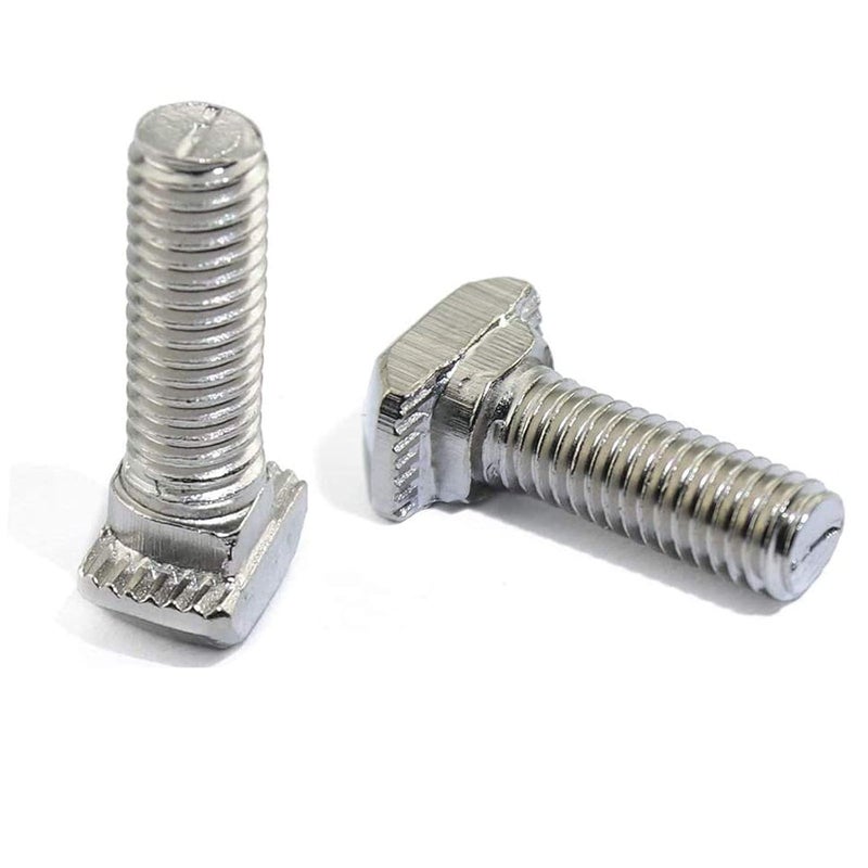 SDY 20 Pcs M5 x 10mm Thread T Slot Drop-in Bolt T-Bolt Hammer Head Bolt T Screw Stud for 2020 Series Standard 6mm T-Slot Aluminum Extrusion Profile (2020 Series) - Image 1